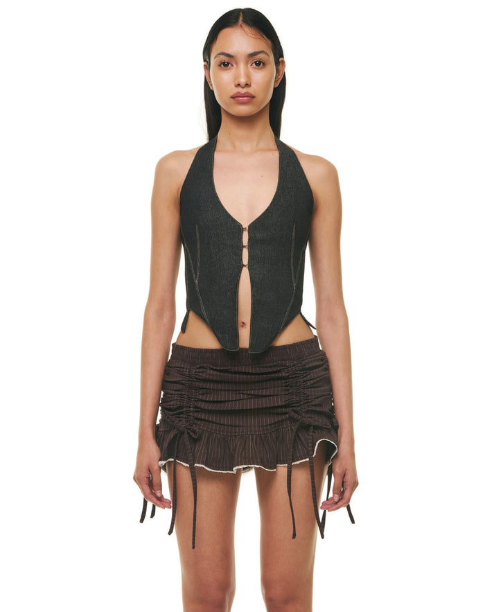 ORIANA TOP DARK INDIGO