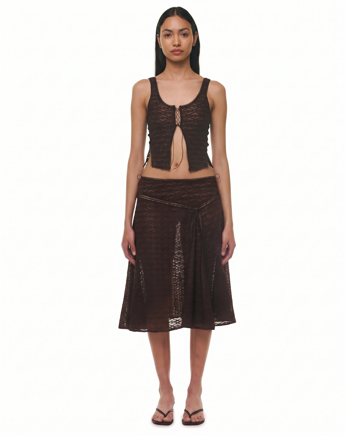 LILA MIDI SKIRT & LILA TOP LACE