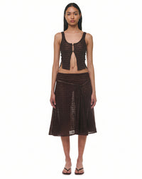 LILA MIDI SKIRT & LILA TOP LACE