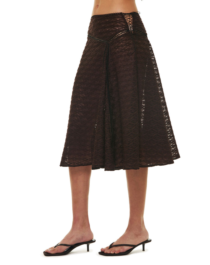 LILA MIDI SKIRT LACE