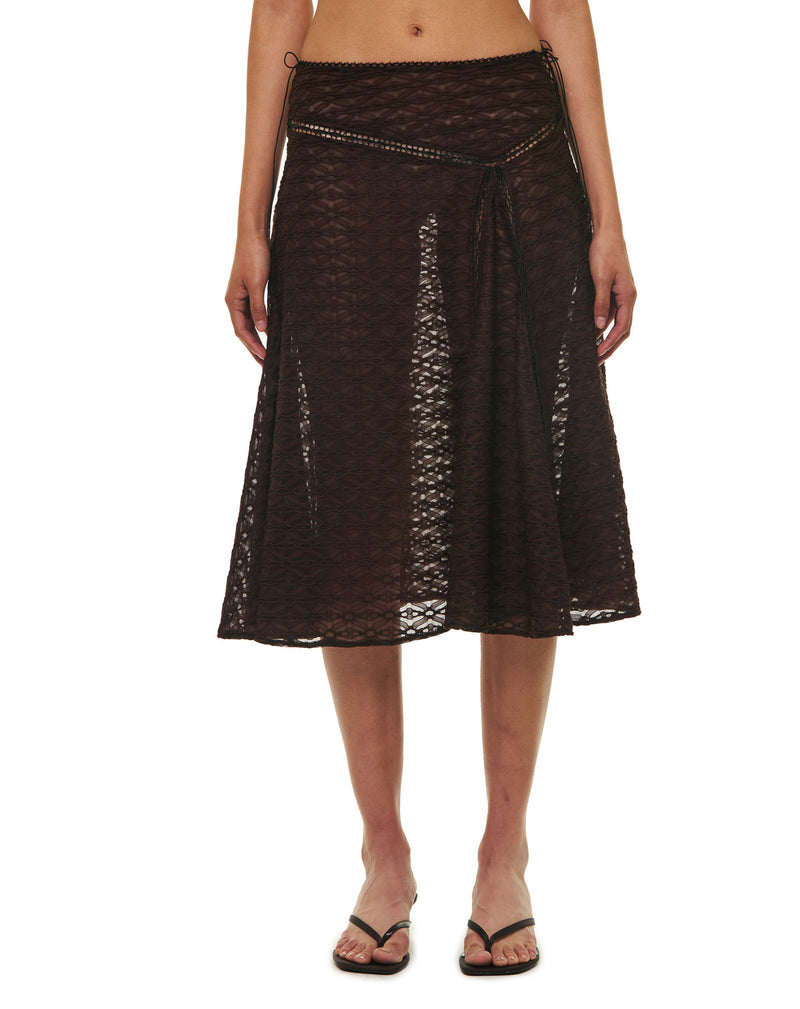 LILA MIDI SKIRT LACE